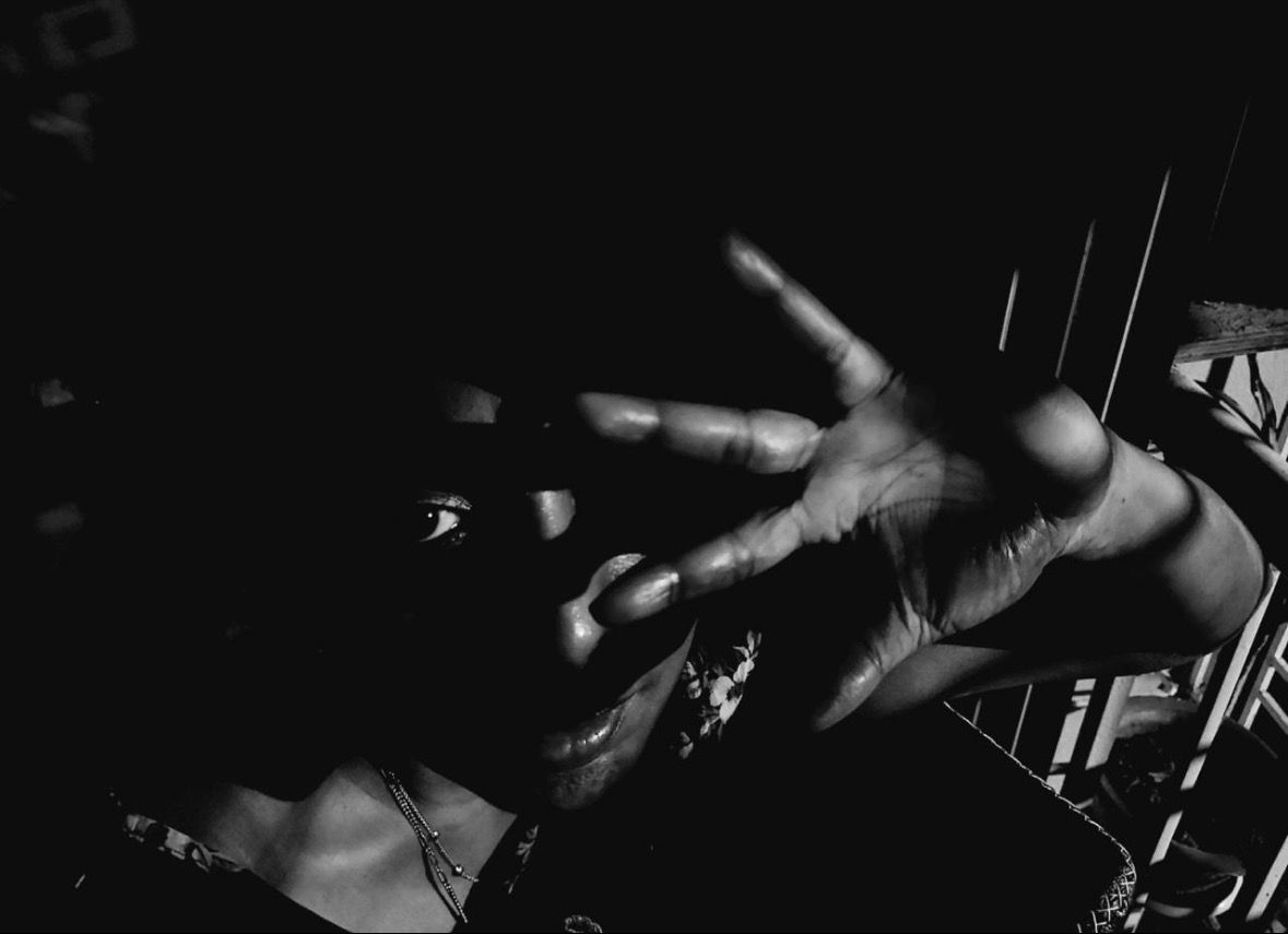 A face in the dark.