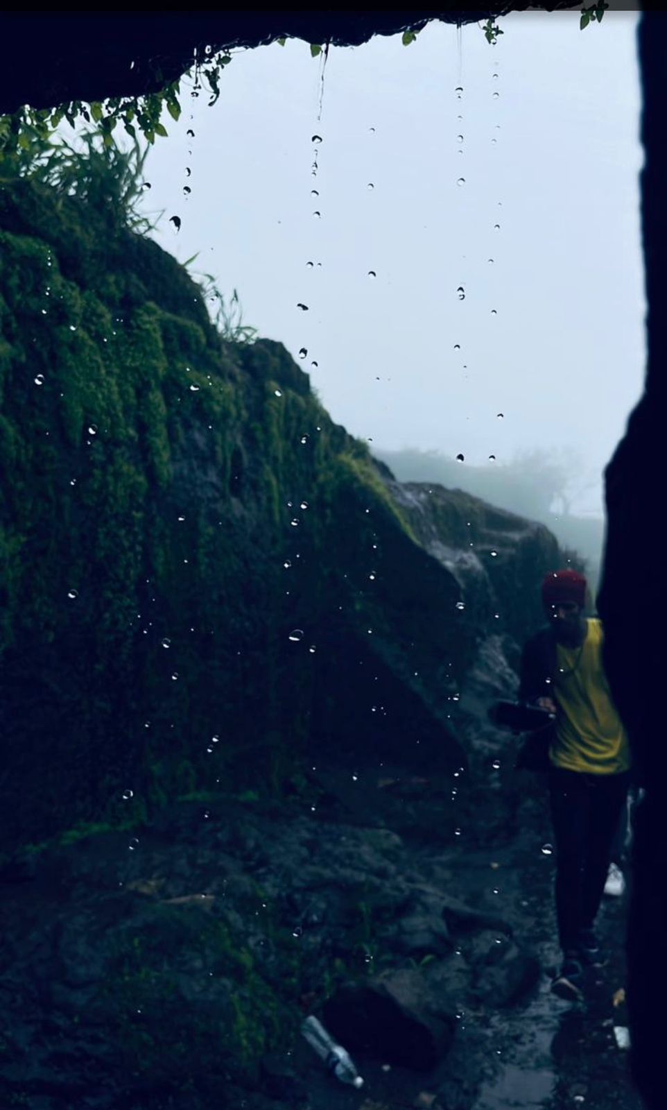 Caught in the rain of the western ghats of India.
